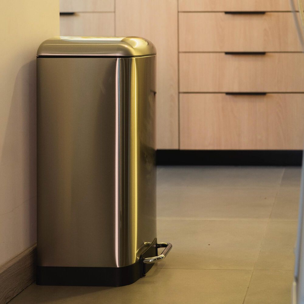 Basurero Cocina Iron 40lts Pedal Acero Inox Simplit image number 1.0